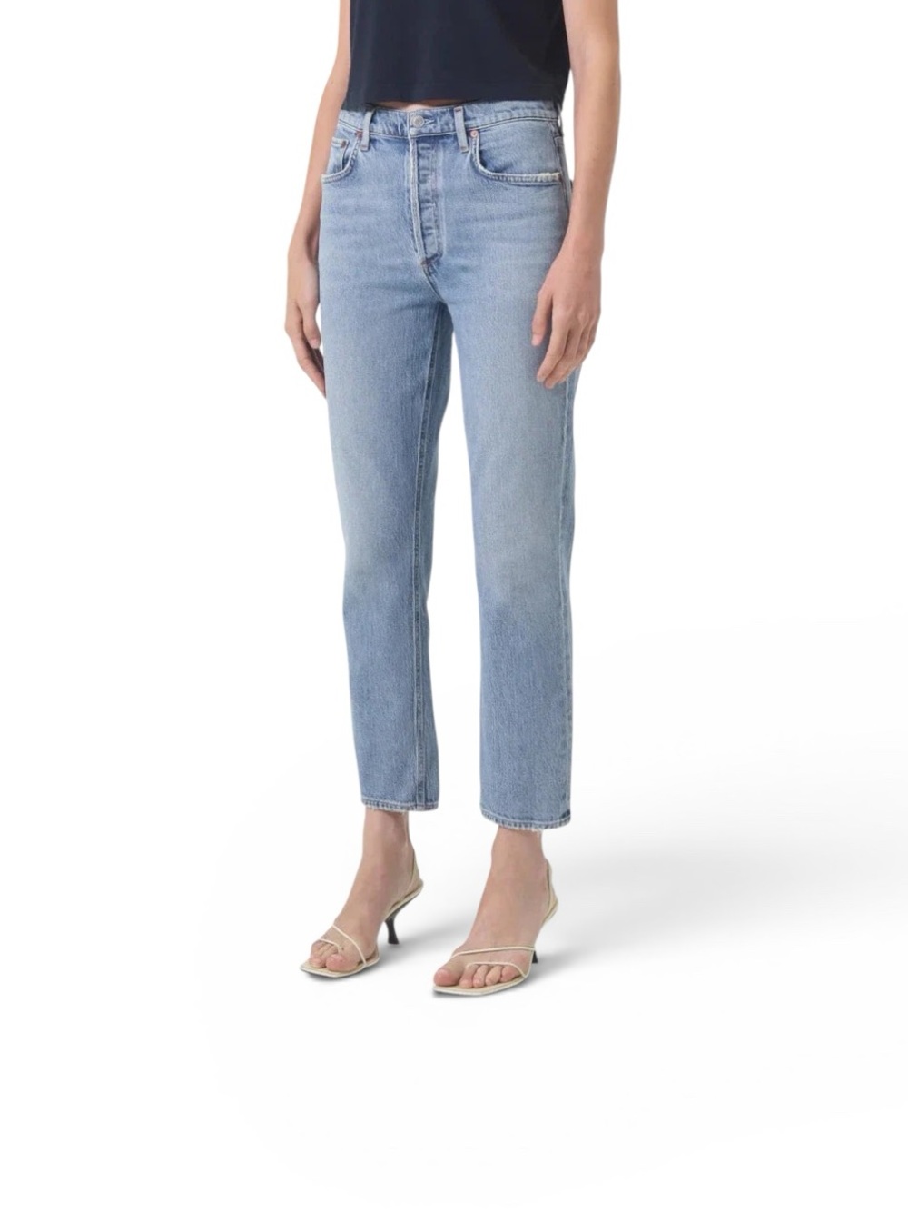 Agolde Light Blue Straight Leg Jeans